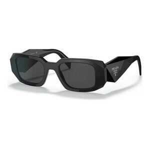 Prada PR17WS 1AB5S0 Sunglasses Black Frame / Dark Grey Lens 49mm